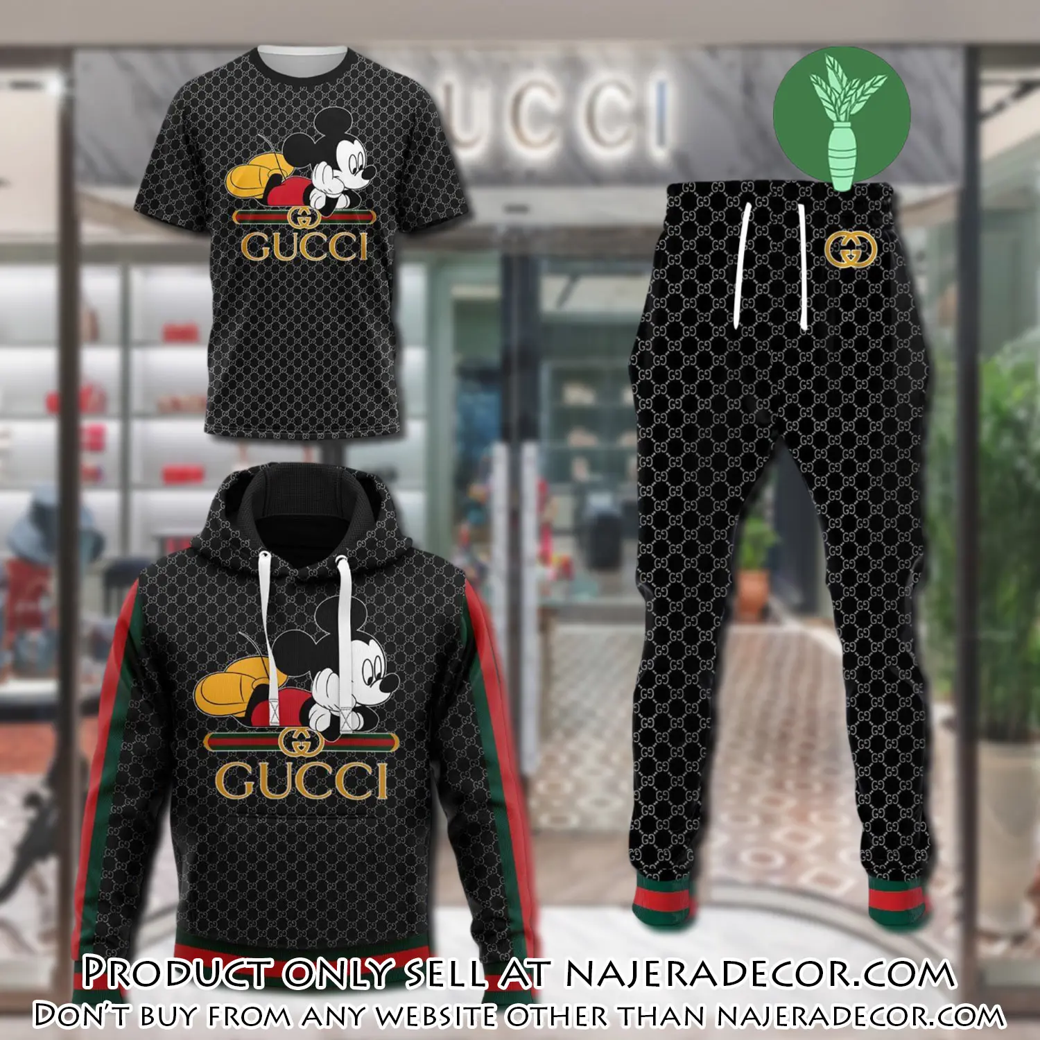 Gucci mickey mouse tshirt hoodie sweatpants pants luxury clothing clothes disney gifts type 94 hoodie outfit ideals for men and women njr2635403